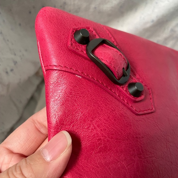 Balenciaga Rose Thulium Motorcross Envelope Clutch - Picture 5 of 11